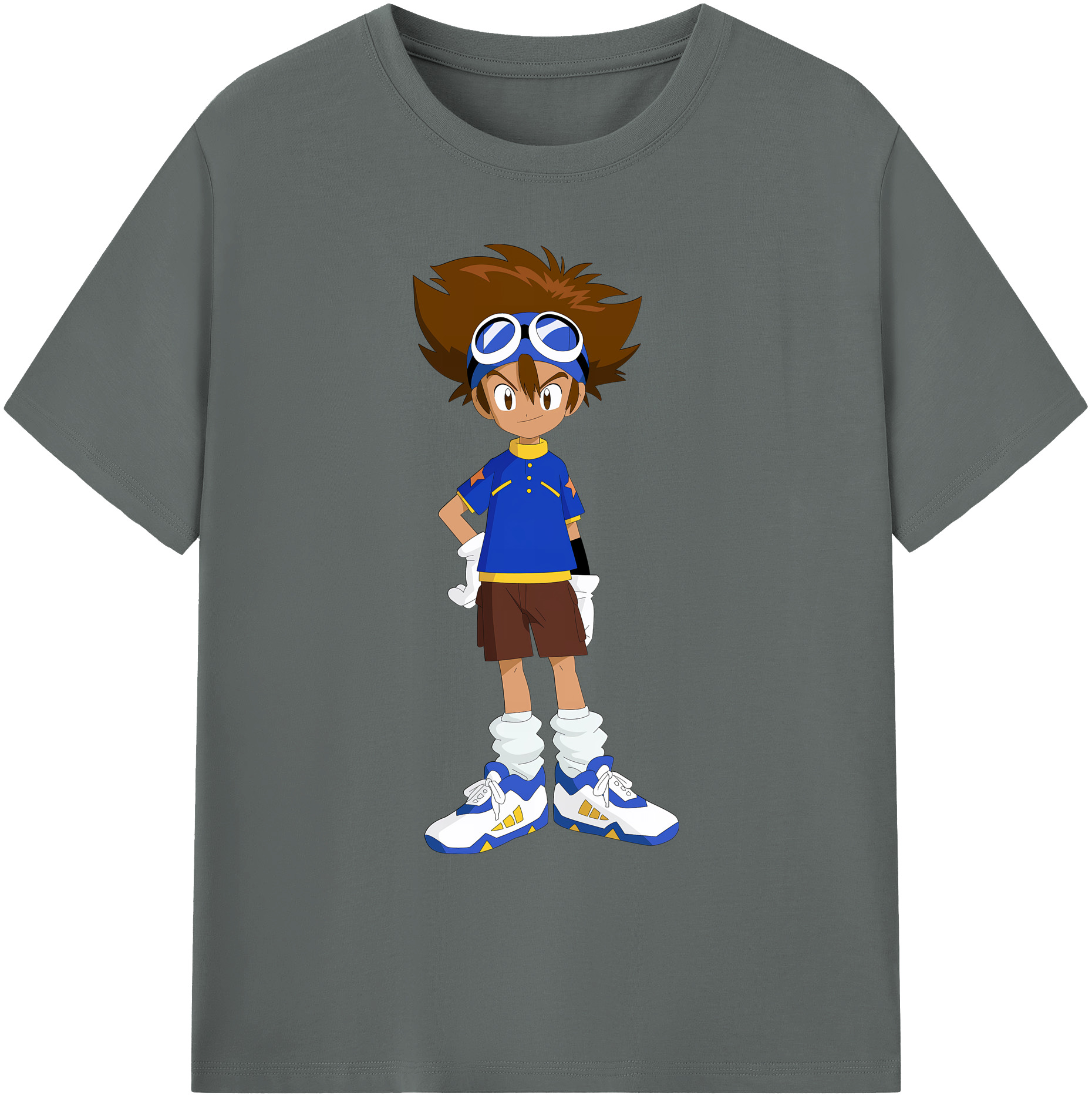 （画像用） Digimon デジタルモンスター/デジモン 綿100％ メンズ半袖Tシャツ｜肌触りやわらか＆通気性